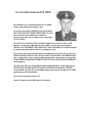 A preview of a PDF biography for Sanderson, Earl Albert